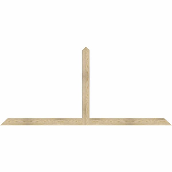 Ekena Millwork Portland Rough Sawn Timber Gable Bracket, Douglas Fir, 96"W x 44"H x 2"D x 4"F, 11/12 Pitch GBW096X44X0204POR00RDF - main